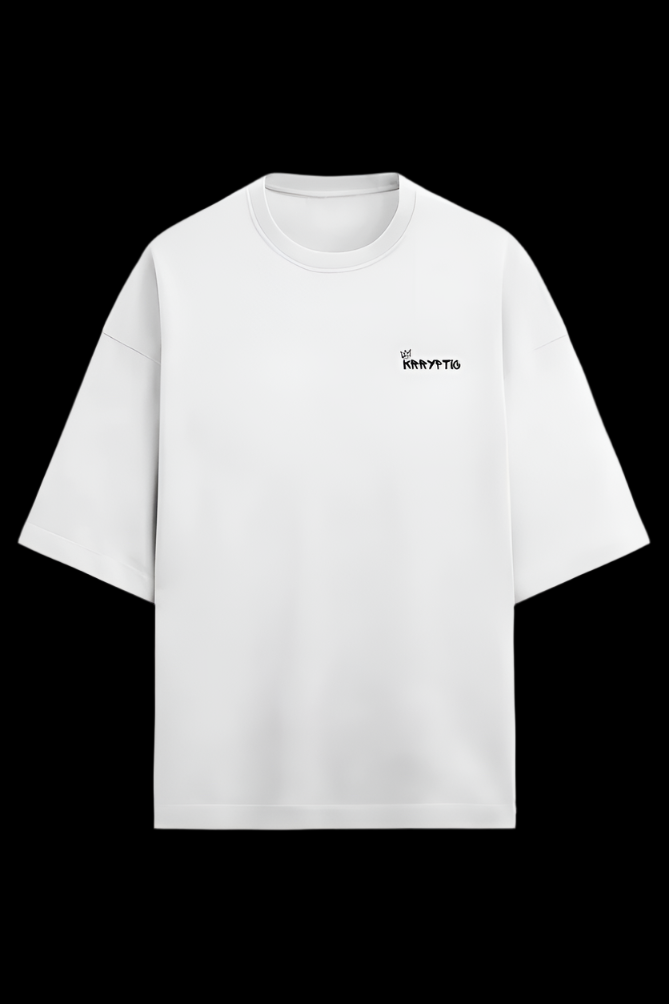 Krryptic Men’s Terry Oversized Tee (Bright Edition) – Clean Look, Heavyweight Feel