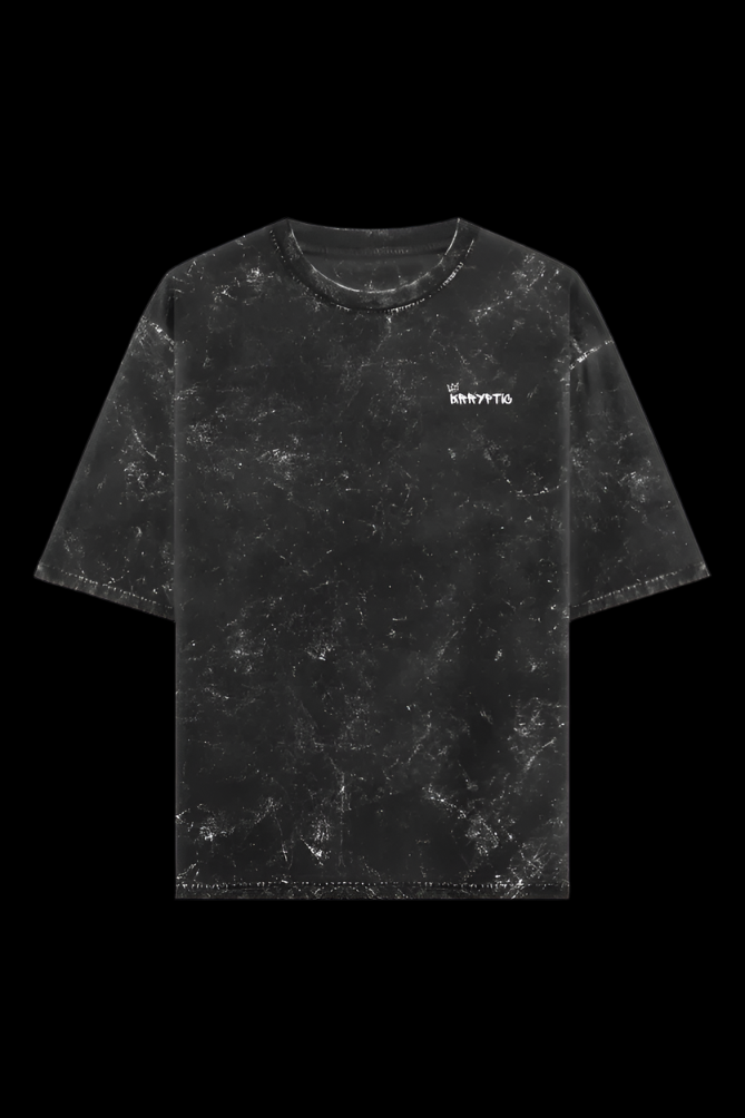 Krryptic Oversized Acid Washed Dark T-Shirt – "Chaos. Edge. Identity."