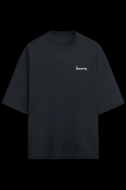 Krryptic Men’s Terry Oversized Tee (Dark Edition) – Raw Comfort, Real Confidence