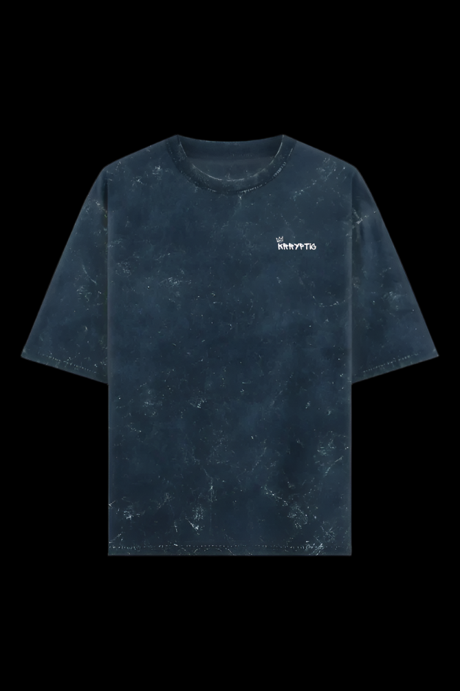 Krryptic Oversized Acid Washed Dark T-Shirt – "Chaos. Edge. Identity."