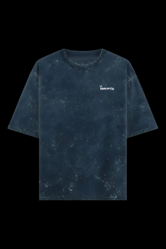 Krryptic Oversized Acid Washed Dark T-Shirt – "Chaos. Edge. Identity."