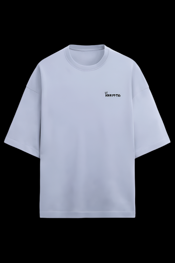 Krryptic Men’s Terry Oversized Tee (Bright Edition) – Clean Look, Heavyweight Feel