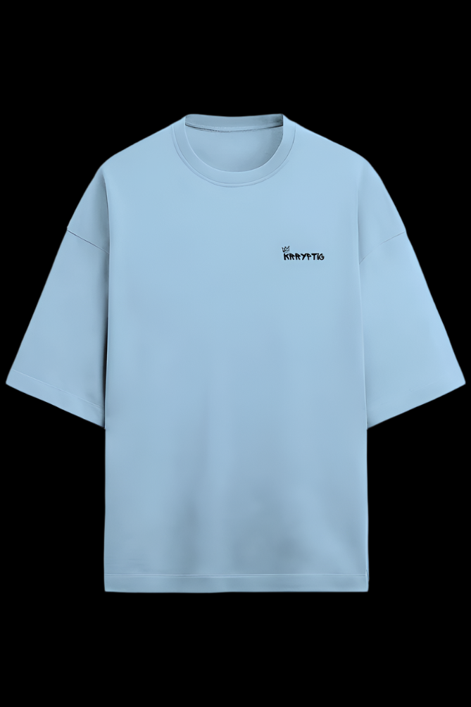 Krryptic Men’s Terry Oversized Tee (Bright Edition) – Clean Look, Heavyweight Feel