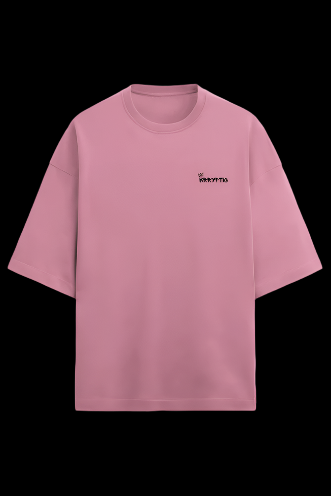 Krryptic Men’s Terry Oversized Tee (Bright Edition) – Clean Look, Heavyweight Feel