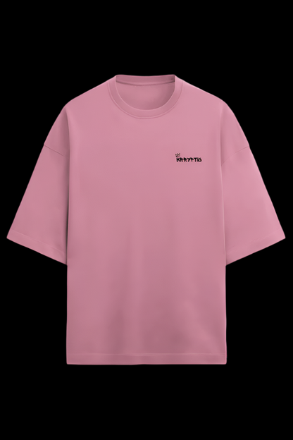 Krryptic Men’s Terry Oversized Tee (Bright Edition) – Clean Look, Heavyweight Feel