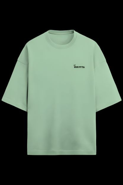 Krryptic Men’s Terry Oversized Tee (Bright Edition) – Clean Look, Heavyweight Feel