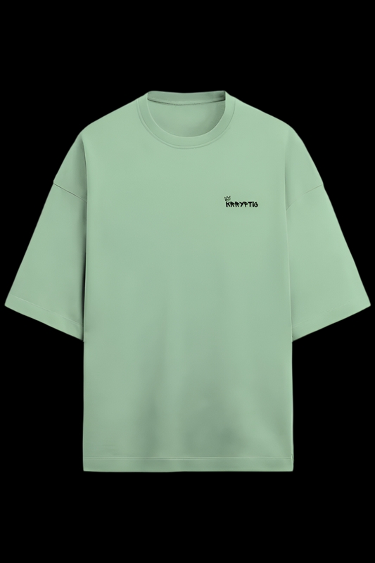 Krryptic Men’s Terry Oversized Tee (Bright Edition) – Clean Look, Heavyweight Feel